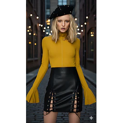 Molde Digital Falda Con tajos y Ojales Metalicos Talles S A Xxl