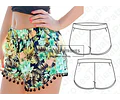 Molde Patron Coreldraw Mini Short Mujer Del 38 Al 46