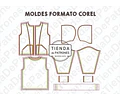 Molde Patrón Coreldraw Campera Canguro Hombre Del Xs Al 2xl