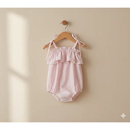 Molde Digital Body Corto Beba Volado lazo bretel Talles 1 A 5