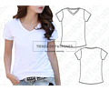 Molde Patron Coreldraw Remera Basica Escote V Mujer Xs A 2xl