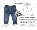 Molde Imprimible Jean Clasico Bebes 6 Talles