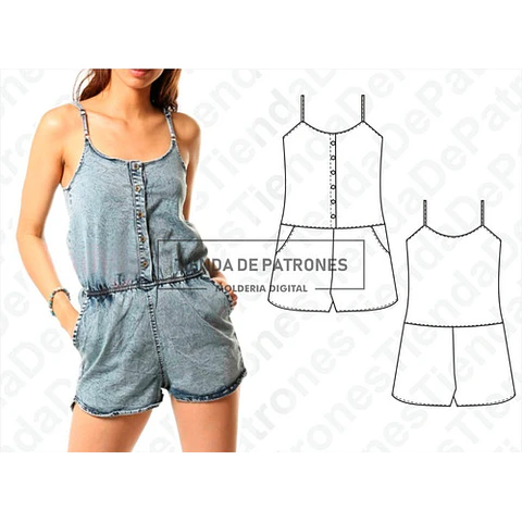 Molde Patron Coreldraw Mono Enterito Mujer Del Xs Al Xl