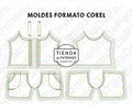 Molde Patron Coreldraw Mono Enterito Mujer Del Xs Al Xl