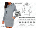 Moldes Patrones Maxi Buzo Vestido Mujer Talles Xs Al 2xl