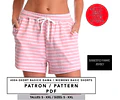 Molde De Costura, Patron Short Con Bolsillo Dama, Imprimible