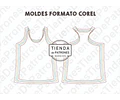 Molde Patron Coreldraw Musculosa Deportiva Mujer Del S Al Xl