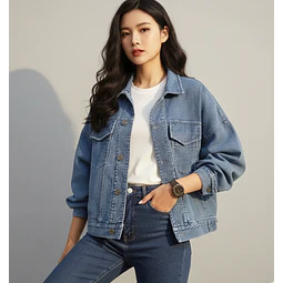 Molde Digital Chaqueta Jean Manga Caida, Pack Talles S A Xxl