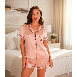 Molde Digital Conjunto Pijama Short y Camisa S al XXL