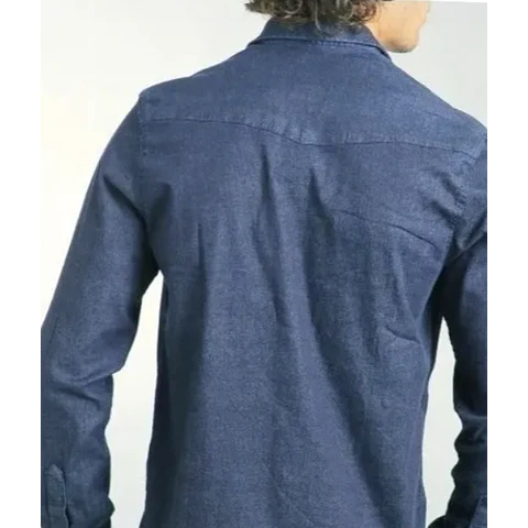 Molde Digital Camisa Hombre Con canesu en pico, talles S A Xxl