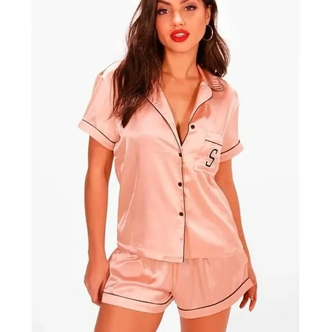 Molde Digital Conjunto Pijama Short y Camisa S al XXL