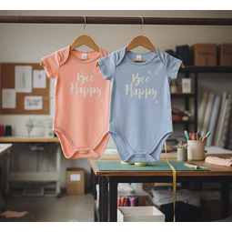 Molde Digital Body Bebe Manga Corta Hombro Cruzado Talles 1 A 5