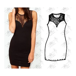 Moldes Patrones Imprimibles Vestido Al Cuerpo Diy Xs Al 3xl