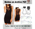 Moldes Patrones Imprimibles Vestido Al Cuerpo Diy Xs Al 3xl