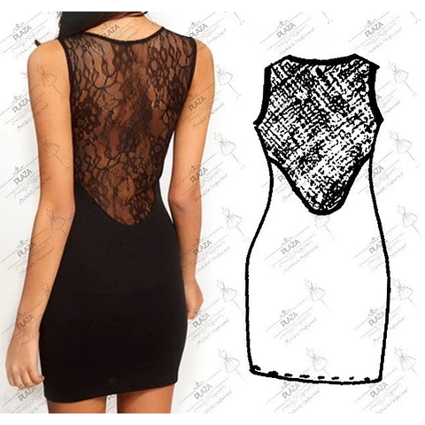 Moldes Patrones Imprimibles Vestido Al Cuerpo Diy Xs Al 3xl