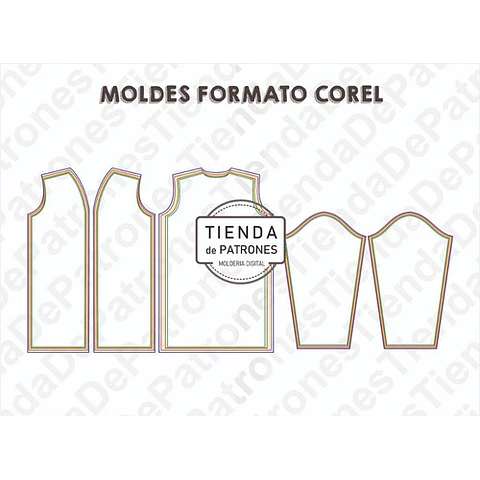 Molde Patron Coreldraw Saco Capa Largo Mujer Del S Al 2xl