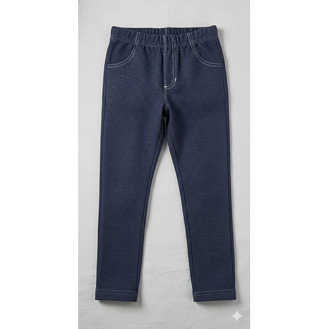 Molde Digital Calza Chupin Simil Jean Niñas, Talles 4 A 16