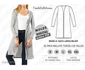Moldes Patrones Abrigo Capa Larga Mujer Talles S-m-l-xl-2xl