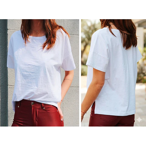 Molde Digital Polera Manga Caida Mujer, Pack Talles S Al Xxl