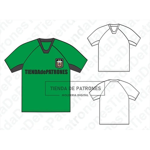 Moldes Patrones Polera Camiseta Futbol Hombre Talle S Al 2xl