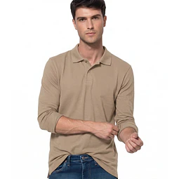 Molde Digital Polera Polo Hombre Manga Larga, Talles 3xl Al 7xl