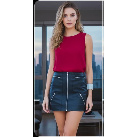 Molde Digital Falda Cierres Y Recortes Pack Talles S A Xxl