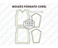 Molde Coreldraw Polera Hombre Manga Larga Escote V S Al 3xl