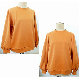 Molde Digital Polerón De Mujer Manga Abullonada, Talles S A Xxl