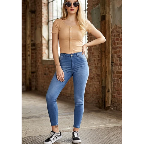 Molde Digital Sweter con botones Manga Corta, Talles S Al Xxl