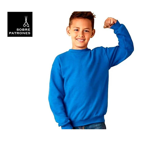 Molde De Costura, Patron Buzo Jogger Escolar Niños, Imprimible