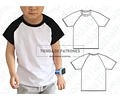 Moldes Patrones Polera Ranglan Niños Talles 4/6/8/10/12/14