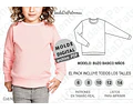 Molde Patron Imprimible Polerón Basico Niños Talles6/8/10/12/14