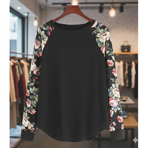 Molde Digital Polera Manga Larga Ranglan Pack Talles S A Xxl