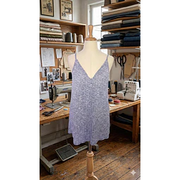 Molde Digital Vestido Escote V Ambos Lados Talles S Al Xxl