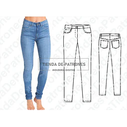 Molde Patrón Imprimible Jean Mujer T38/40/42/44 Envío Gratis