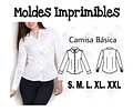 Moldes Patrones Imprimibles Camisa Basica Entallada S Al Xxl
