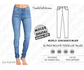 Molde Patrón Imprimible Jean Mujer T38/40/42/44 Envío Gratis