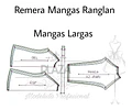 Moldes Patrones Imprimibles Remera Raglan Ml Xs Al 3xl