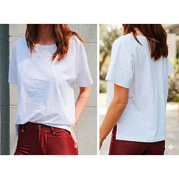 Molde Digital Remera Manga Caida Mujer, Pack Talles S Al Xxl