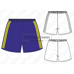 Molde Patron Coreldraw Short Futbol Hombre Del Xs Al 3xl