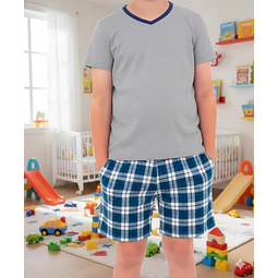 Molde Digital Short Pijama Niños, Patron Pack Talles 2 Al 16