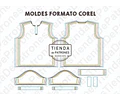 Molde Patrón Coreldraw Chomba Polo Hombre Del Xs Al 3xl