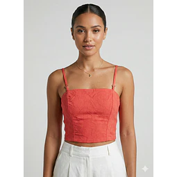 Molde Digital Top C/ Breteles, Espalda Lazos Talles S A Xxl