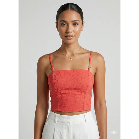 Molde Digital Top C/ Breteles, Espalda Lazos Talles S A Xxl