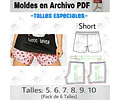 Moldes En Pdf Imprimibles De Ropa Short Talles Especiales