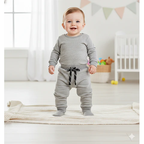 Molde Digital Pantalon Bebe Con Puño Pack Talles 1 Al 5