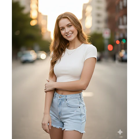 Molde Digital Top Pupera Manga Corta, Pack Talles S Al Xxl