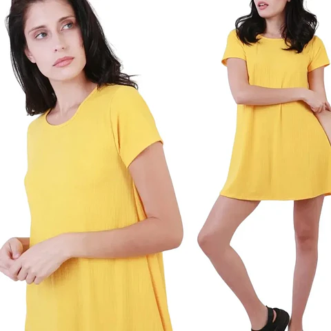 Molde Digital Vestido Evase Manga Corta Pack Talles S Al Xxl