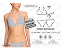 Moldes Patrones Imprimibles Bikini Mujer Talles S / M / L 