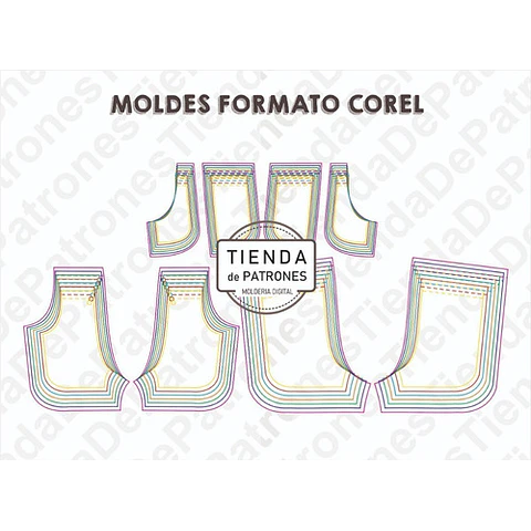 Molde Patron Coreldraw Short Nenas Talles Del 2 Al 14
